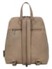 Beagles Leder-Rucksack "Benidorm" in Taupe - (B)25 x (H)29 x (T)9 cm