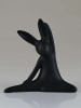 AM Design Decoratief figuur "Konijn Yoga" zwart - (B)15,5 x (H)15,5 x (D)6,5 cm