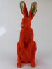 AM Design Dekofigur ''Hase'' in Orange/ Gold - (B)23,5 x (H)52 x (T)17 cm