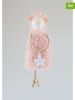 AM Design 2-delige set: decohangers "Schaap met bloemen" lichtroze - (H)19 cm