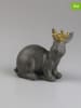 AM Design Dekofigur "Hase mit Krone" in Grau - (B)8 x (H)11 x (T)13 cm 