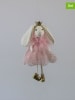 AM Design 2-delige set: decohangers "Konijn met kroon" lichtroze - (H)17 cm