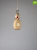 AM Design 2er-Set: Dekoanhänger "Hahn" in Hellbraun - (H)15 x  Ø 4 cm