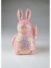 AM Design Decofiguur "Zwaaiend konijn" lichtroze - (H)20 x Ø 11 cm