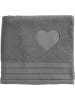 Rivièra Maison Badetuch "Heart" in Anthrazit