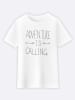 WOOOP Shirt "Adventure is Calling" in Weiß