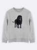 WOOOP Sweatshirt "Black Lion" in Grau