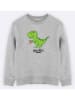 WOOOP Sweatshirt "Tea rex' in Grau