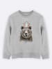 WOOOP Sweatshirt "Festival Bear" in Grau