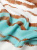 TATUUM Sjaal turquoise/wit - (L)185 x (B)80 cm