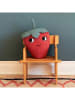 roommate Kissen "Strawberry" in Rot/ Grün - (L)27 x (B)35 cm