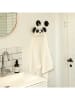 roommate Ręcznik "Panda" w kolorze biało-czarnym z kapturem - 75 x 75 cm