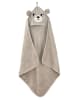 roommate Ręcznik "Bear" w kolorze szarym z kapturem - 75 x 75 cm