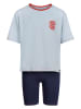Skiny Pyjama in Hellblau/ Dunkelblau