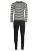 Skiny Pyjama in Schwarz/ Weiß