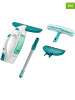 Leifheit 4-delige ruitenwisserset "Dry&Clean" turquoise