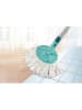 Leifheit 2-delige set: opzetborstels "Disc Mop" wit/turquoise - 2x 2 stuks