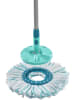 Leifheit Głowice wymienne (4 szt.) "Clean Twist Disc Mop micro duo" w kolorze turkusowym