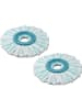 Leifheit Głowice wymienne (4 szt.) "Clean Twist Disc Mop micro duo" w kolorze turkusowym