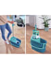 Leifheit 4-delige set: vloerwisser "Clean Twist M Ergo" turquoise