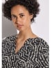 Street One Bluse in Schwarz/ Beige