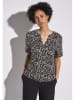 Street One Bluse in Schwarz/ Beige