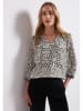 Street One Bluse in Beige/ Schwarz