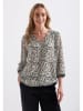Street One Bluse in Beige/ Schwarz