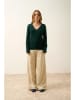Just Cashmere Kaszmirowy sweter "Abby" w kolorze ciemnozielonym