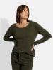 Just Cashmere Kaszmirowy sweter "Fiona" w kolorze khaki