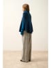Just Cashmere Kasjmieren poncho "Huaraz" donkerblauw