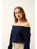 Just Cashmere Kasjmieren trui "Kelly" donkerblauw
