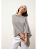 Just Cashmere Kasjmieren poncho "Meredith" grijs