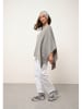 Just Cashmere Kasjmieren poncho "Meredith" grijs