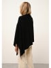Just Cashmere Kaszmirowe ponczo "Meredith" w kolorze czarnym