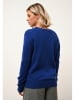 Just Cashmere Kasjmieren trui "Nora" blauw