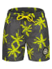 Vingino Badeshorts in Anthrazit/ Gelb
