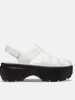 Crocs Halbsandalen "Stomp Fisherman" in Weiß/ Schwarz
