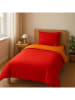 Benetton 3tlg. Bettwäsche-Set in Rot/ Orange