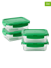 Benetton 4er-Set: Frischhaltedosen in Transparent/ Grün - 840 ml
