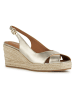 Geox Leder-Keilsandaletten "Panarea" in Gold