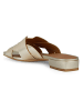 Geox Leren slippers "New Eraklia 15" goudkleurig