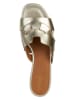 Geox Leder-Pantoletten "New Eraklia 15" in Gold