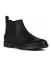 Geox Leder-Chelsea-Boots "Rhadalf" in Schwarz