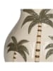 Kersten Vase ''Palm Tree'' in Creme/ Grün - (H)21,8 cm - Ø 17 cm