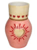 Kersten Vase ''Heart'' in Rosa/ Beige - (H)23 x Ø 14,5 cm