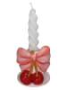 Kersten Kerzenhalter ''Bow'' in Rosa/ Rot - (B)9,3 x (H)9,2 x (T)8,8 cm