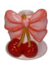 Kersten Kerzenhalter ''Bow'' in Rosa/ Rot - (B)9,3 x (H)9,2 x (T)8,8 cm