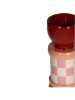 Kersten Kerzenhalter ''Ornaments'' in Rot/ Rosa - (H)25 x Ø 8,3 cm