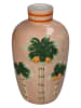 Kersten Vase ''Palm Tree'' in Beige/ Grün - (B)14,7 x (H)23 x (T)13,3 cm